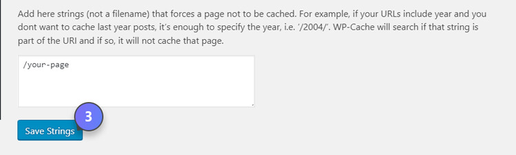 WP Super Cahce step3