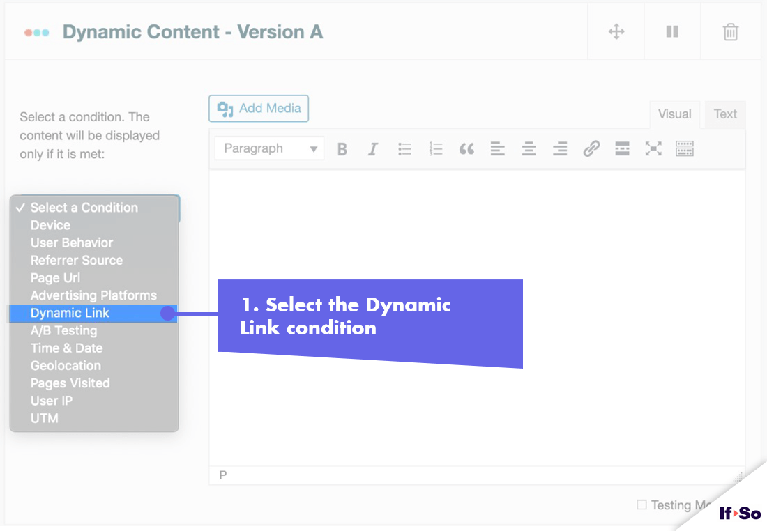 Dynamic Links IfSo Dynamic Content