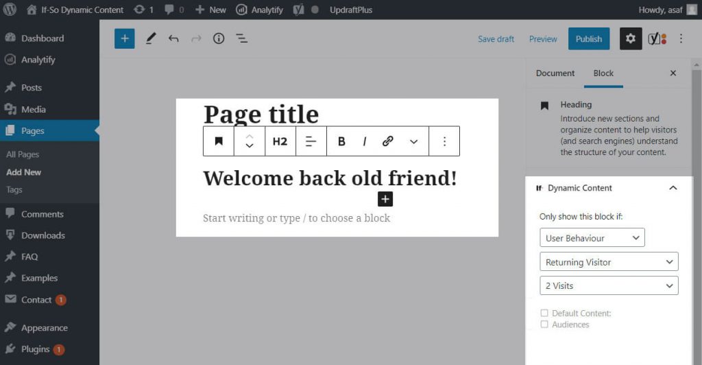 2 simple ways to set up Dynamic Gutenberg Blocks - If-So