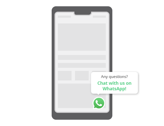 Display a floating WhatsApp button on mobile devices