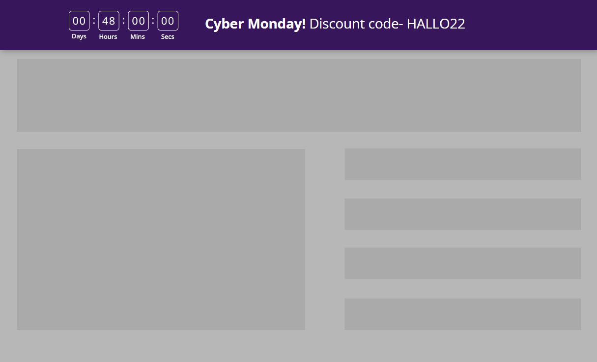 Top bar Cyber Monday