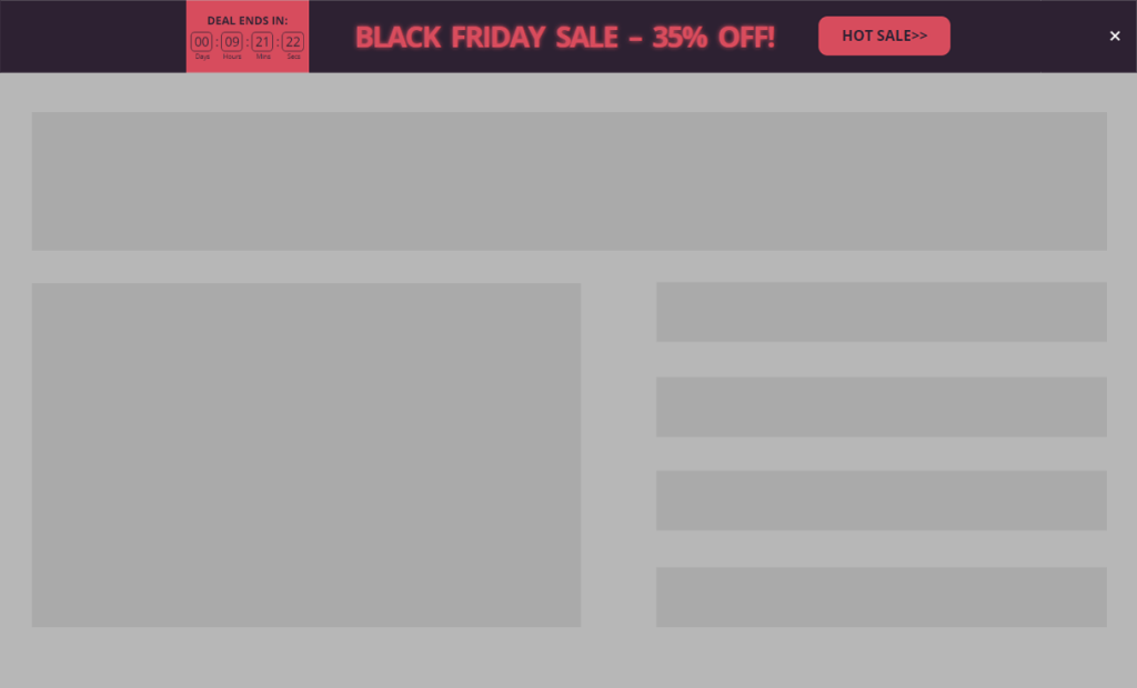 Top Bar Black Friday Sale IfSo Dynamic Content