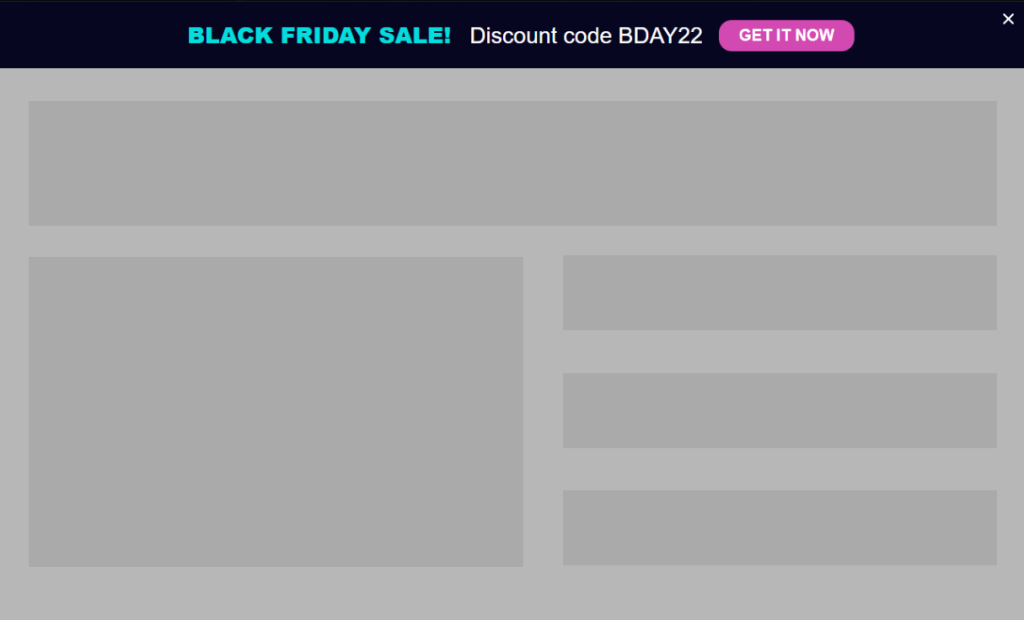 top bar black friday