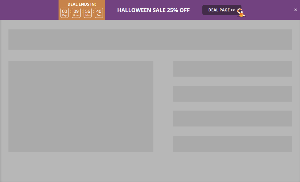 top bar halloween sale