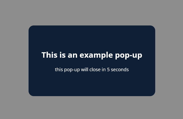 Close pop-up after X seconds