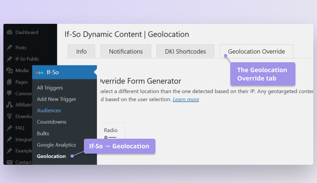 Manual User Location Selection 2 Geo override