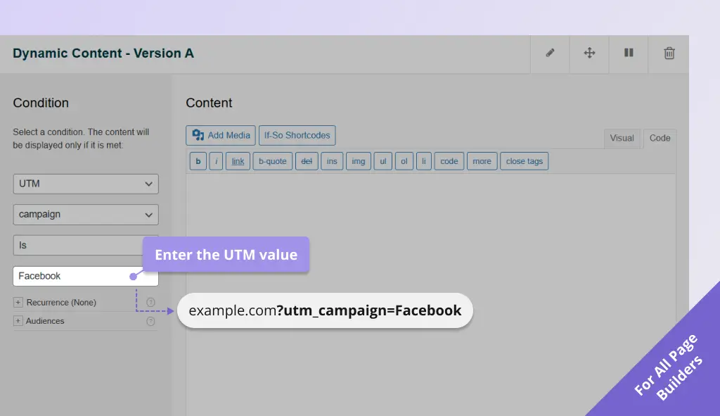 UTM value